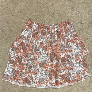 Pink and Gold Bubble Mini Skirt Tiered Casual